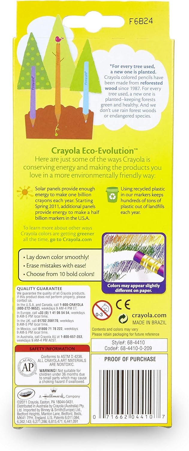 Crayola Erasable Colored Pencils, 10 Count, School Supplies: Toys & Games