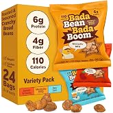 Bada Bean Bada Boom Roasted Fava Bean Vegan Snacks, Classic Box (1oz, 24ct) | 6g Plant-Based Protein, 4g Fiber, Gluten Free, 110 Calorie Portions, On-the-Go Snacking, Crunchy Broad Beans