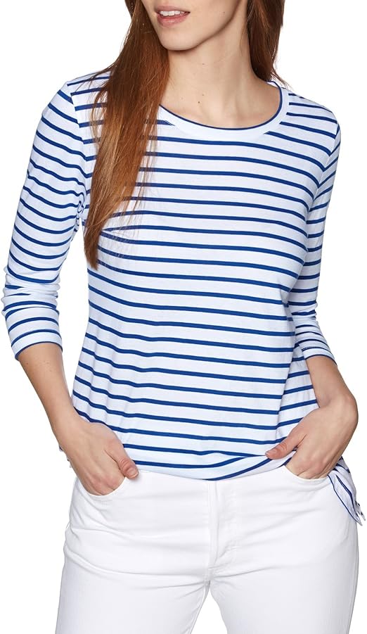 Joules Soleil Striped Lightweight Womens Jersey Top (Y) Navy Stripe