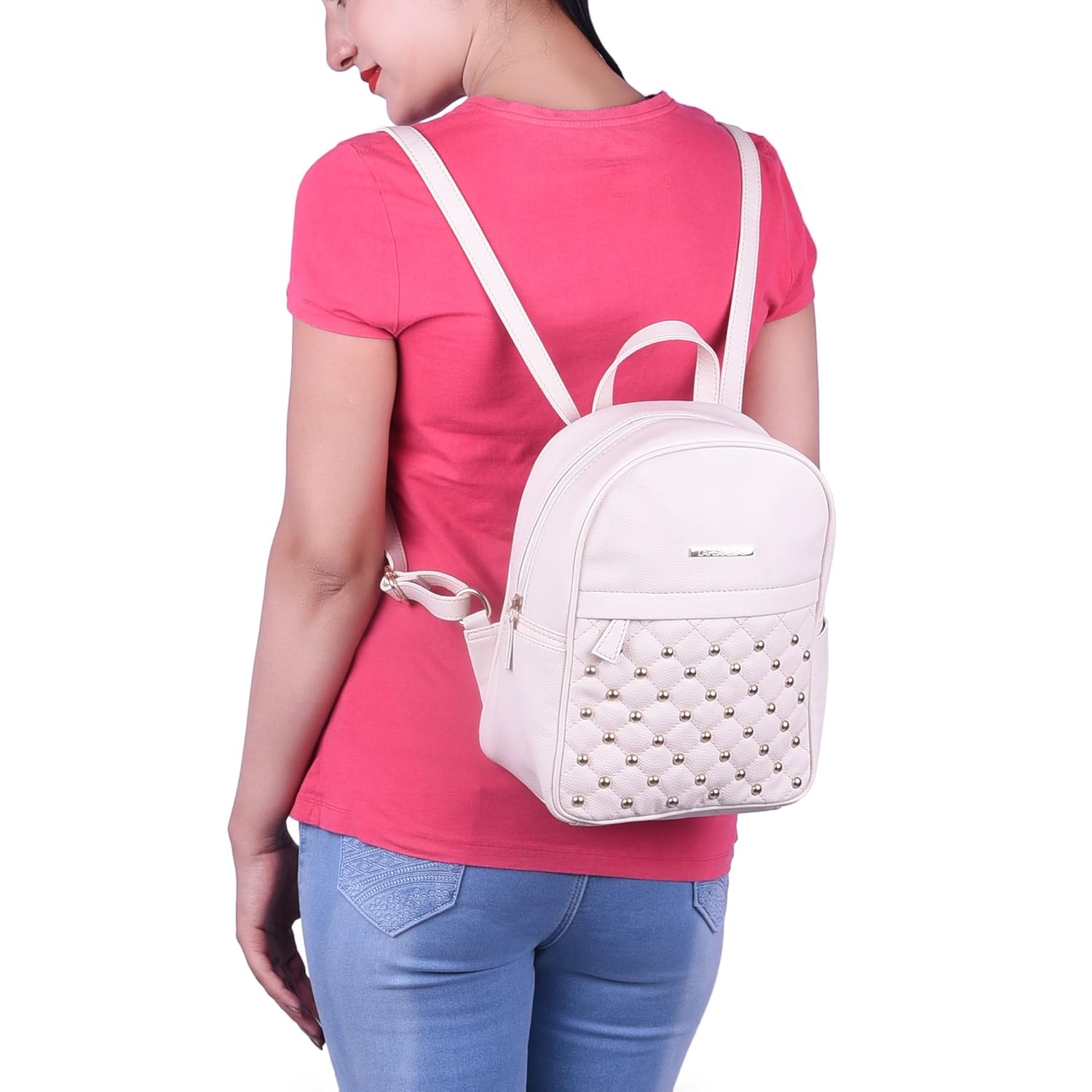 lapis o lupo dong repeat women backpack (off white)