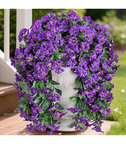 Amazon.com: Artificial Faux Hanging Flowers Plants for Outdoor