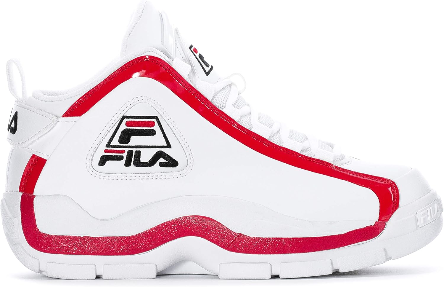 Fila Men's Grant Hill 2 Basketball Shoes (7.5, White/Fila