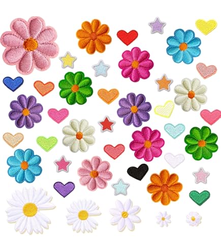 Parches De Flores Grandes Para Planchar Para Ropa, Lindo Plu