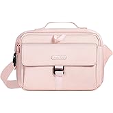 MOSISO Camera Shoulder Bag Case Crossbody Sling Purse, DSLR/SLR/Mirrorless Compact Padded Photography Handbag with Rain Cover Compatible with Canon/Nikon/Sony Cameras and Lenses, Pink