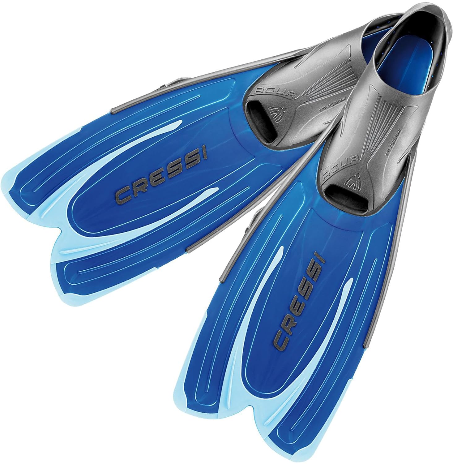 Cressi AGUA Adult Long Fins for Swimming & Snorkeling Made in Italy