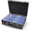 JIFTOK Top Loaders for Cards, Portable Storage Box for 3" x 4" 35pt Rigid Holders Fits 600+ Cards, Hard Case Trading Storage Box for Sports