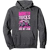 Monster Truck Toddler Girl Monster Trucks Are My Jam Pullover Hoodie