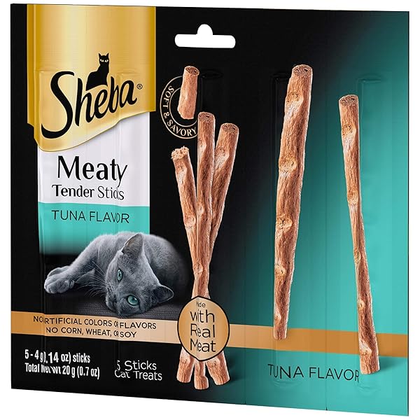 SHEBA MEATY TENDER STICKS TUNA FLAVOR CAT TREATS, 0.7 OZ.