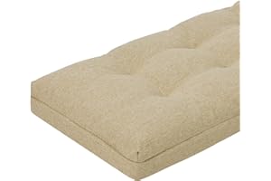 baibu 36 Inch Dual-Layer Patent Design Memory Foam Bench Cushion, Non-Slip Indoor Rectangle Bench Seat Cushion Standard Size 