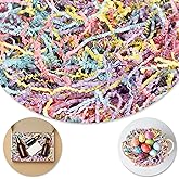 Darfukei Shredded Paper For Gift Baskets, 1/2LB (8 oz) Crinkle Paper Filler, Colorful easter basket grass, Crinkle Cut Paper Shred For Birthdays, Weddings,Boxes Bags, Basket Filler, Anniversaries, Christmas, Gift Wrapping