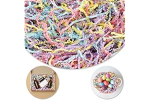 Darfukei Shredded Paper For Gift Baskets, 1/2LB (8 oz) Crinkle Paper Filler, Colorful easter basket grass, Crinkle Cut Paper Shred For Birthdays, Weddings,Boxes Bags, Basket Filler, Anniversaries, Christmas, Gift Wrapping
