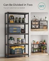 SONGMICS Shelving Unit 40 x 90 x 180 cm Rustic Brown Black GLR040B11 view 6