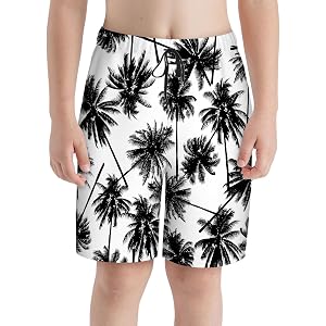 Zhitrading Boys Swim Trunks with Mesh Lining,Quick Dry Swimsuit Board Shorts Beach Pants Swimwear Bathing Suits S