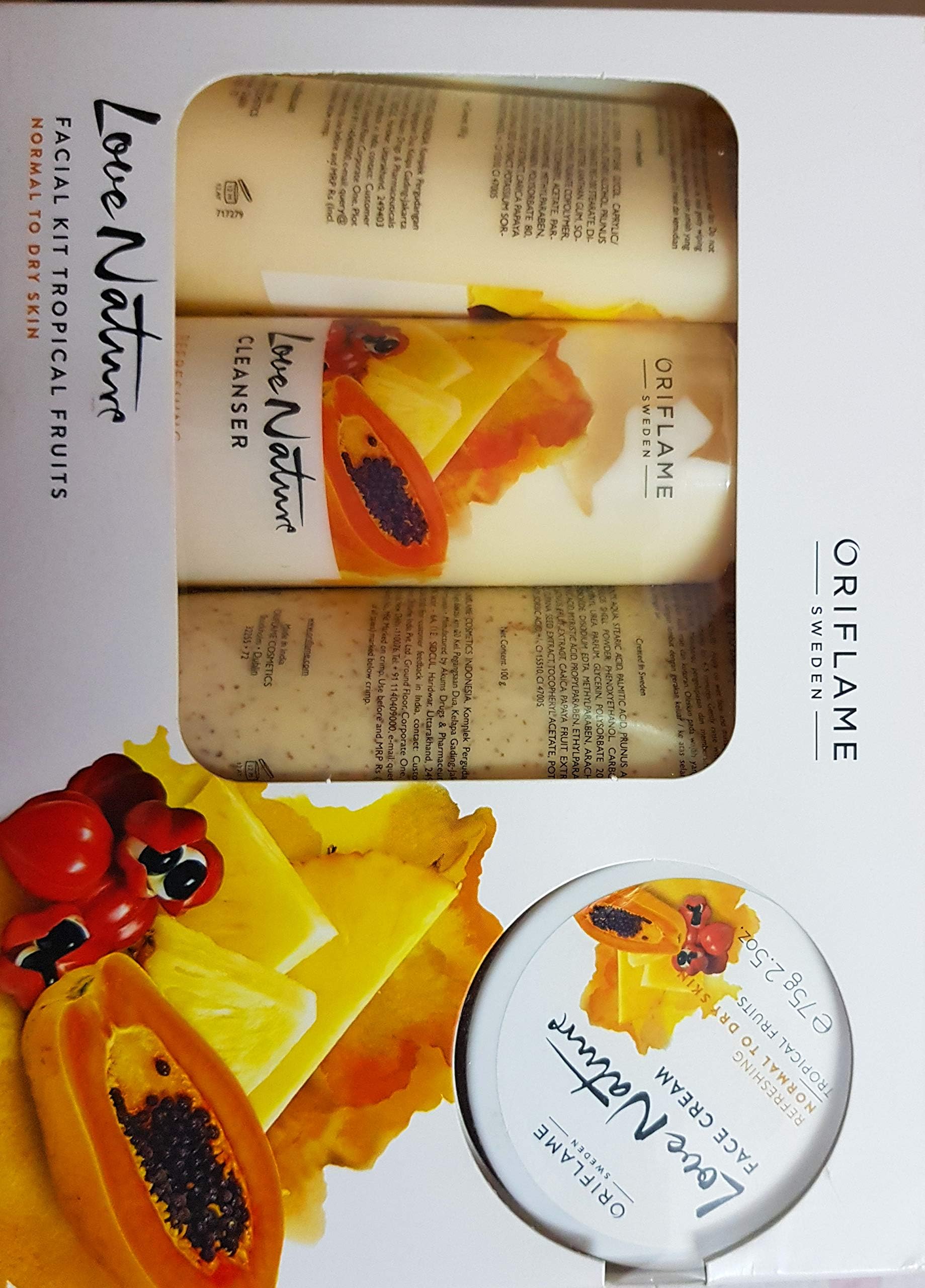 Love Nature Facial Kit Tropical Fruits For Normal To Dry Skin