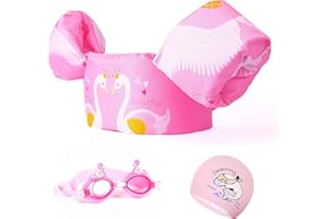 GoKiddie Puddle Swim Jumper for Girls & Boys 22 to 66 Pounds - Swim Vest, Jackets, Floaties, Arm Floats, Puddle/Paddle Pal for 22-30-40-50-55-66 lbs Kid Toddler, Child