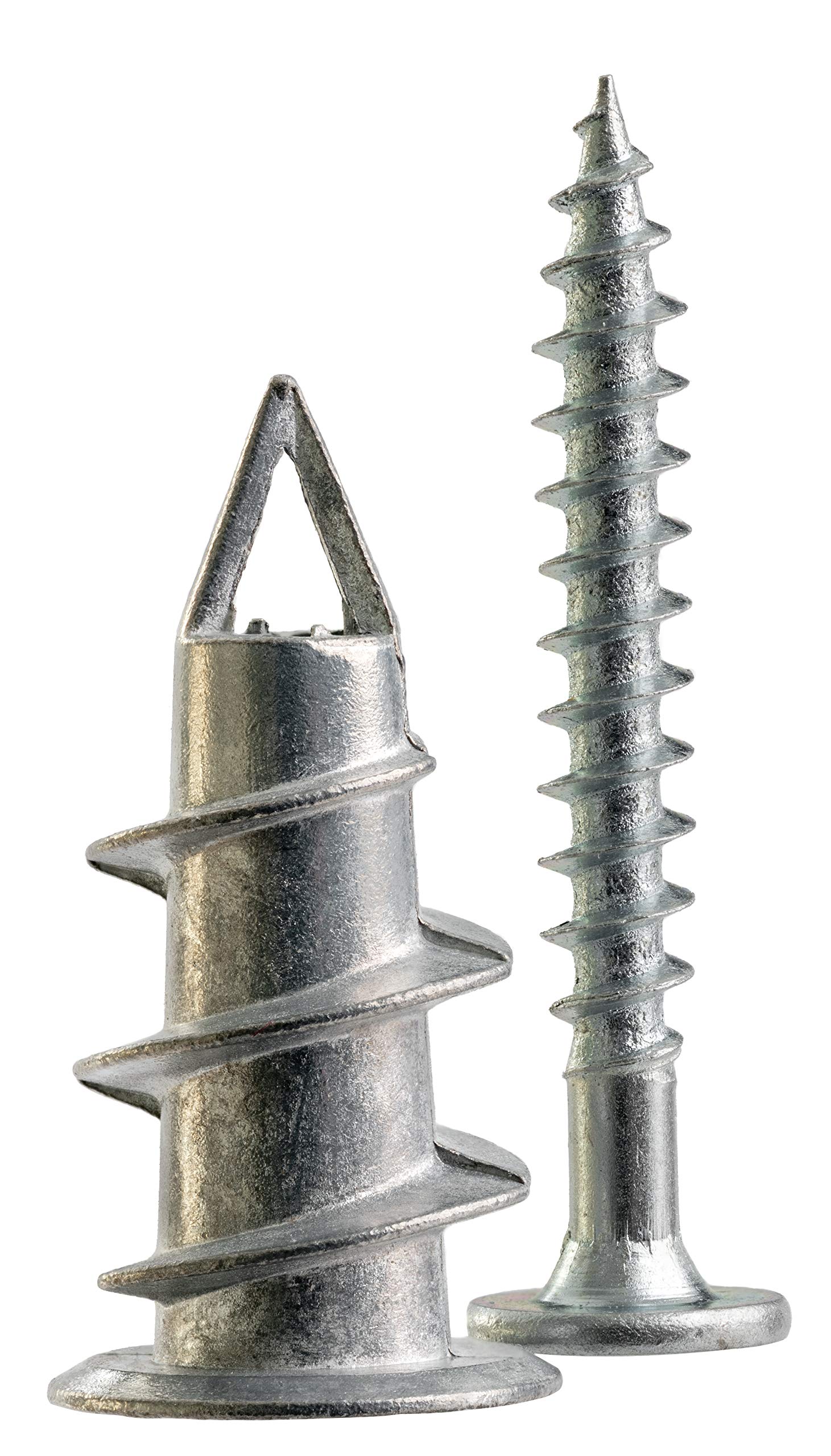 Heavy Duty Metal Self-Drill Plasterboard Fixings with Screws 50pk — Superior Tight Grip & Strong Hold—Plasterboard Wall Fixing—Driva Plasterboard Fixings—Metal Self-Drill Anchor 28mm (Pack of 50)