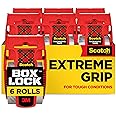 Scotch Box Lock Packaging Tape, 6 Rolls with Dispenser, 1.88 in x 800 in, Extreme Grip Packing, Shipping and Mailing Tape, Sticks Instantly to Any Box