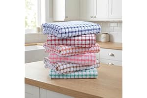 6 Pack Waffle Weave Hand Face Head Towel 16x11 Inches Soft Absorbent Kitchen Dish Tea Towel Bath Guest Gym Washcloths Multi P