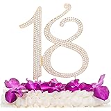 Topper Numero 18 Con Strass Per Torte - Decorazione Compleanno, Anniversari E Feste - Foto 8