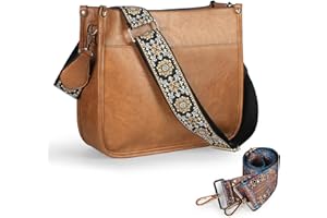 Neyway Crossbody Bags for Women Elegant Vegan Leather Hobo Handbags with 2pcs Adjustable Guitar Strap