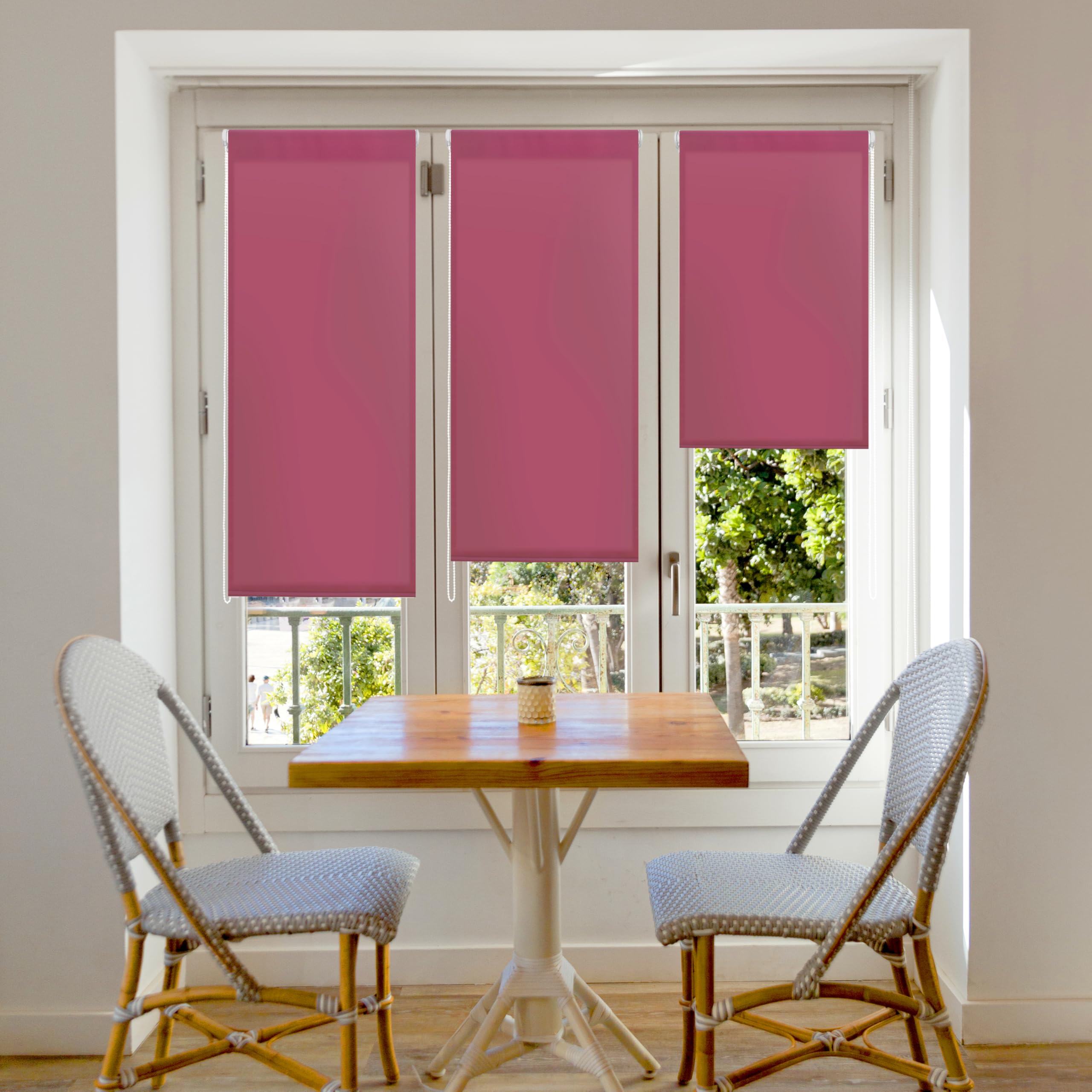 Blindecor Plain - Aure “No Tools Required”. Translucent Roller Blind, Purple, 87x180 cm (width x height)