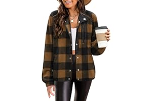 Zeagoo Women's Cozy Fleece Jacket Western Aztec Print Snap Button Down Coat with Pockets Casual Warm Outwear 2025