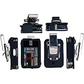 Fitted Pouch Case with Removable Metal Swivel Belt Clip + Screen Protector for Tandem Insulin Pump Tandem t:Slim X2 (V2-Black)