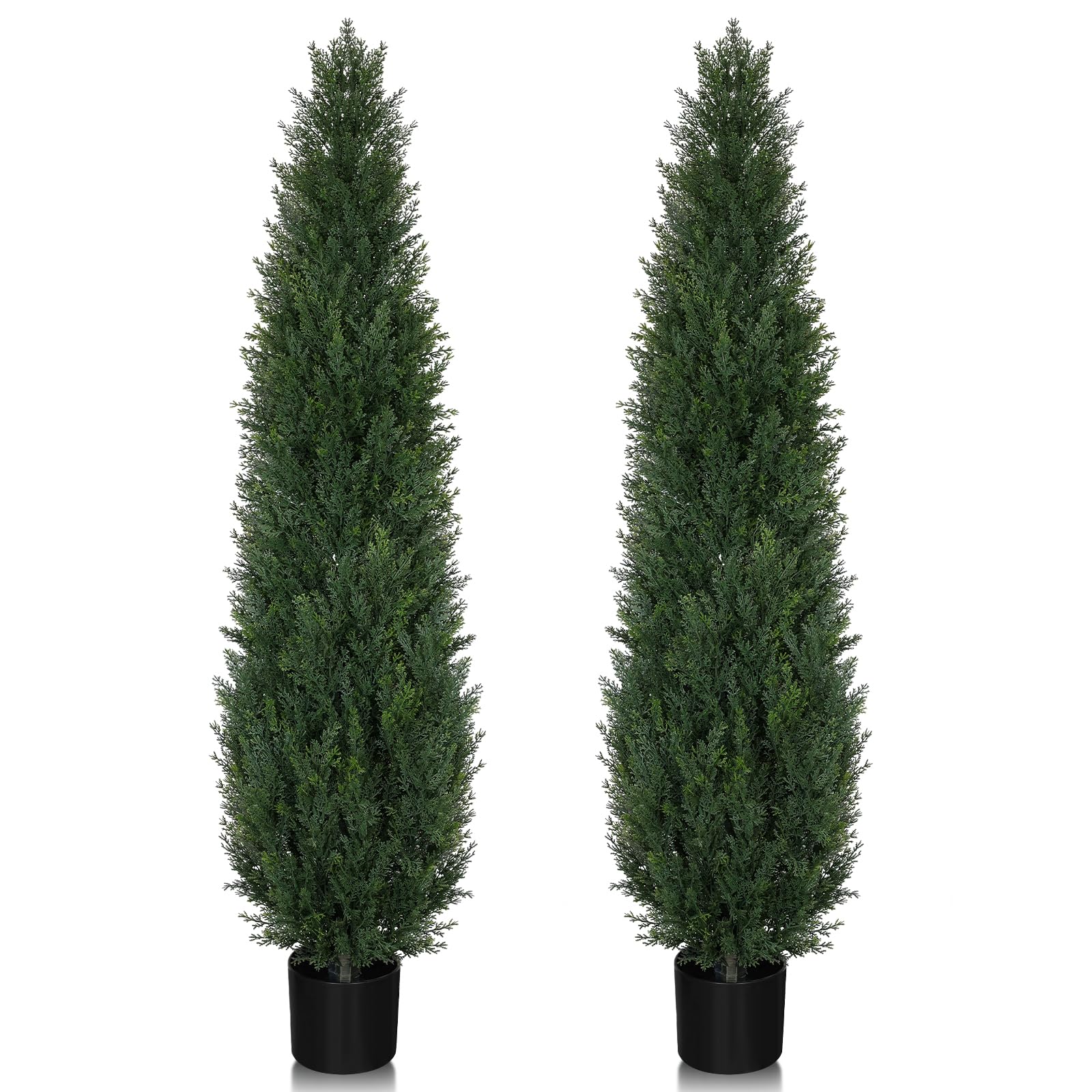 Photo 1 of ***MISSING ONE***
Artificial Cedar Topiary Trees, 3FT UV Resistant Topiary Trees Artificial Outdoors, Realistic Pre-Potted Faux Cypress Plants for Outdoor Porch, Home Entryway, and Garden Decor, Set of 2
