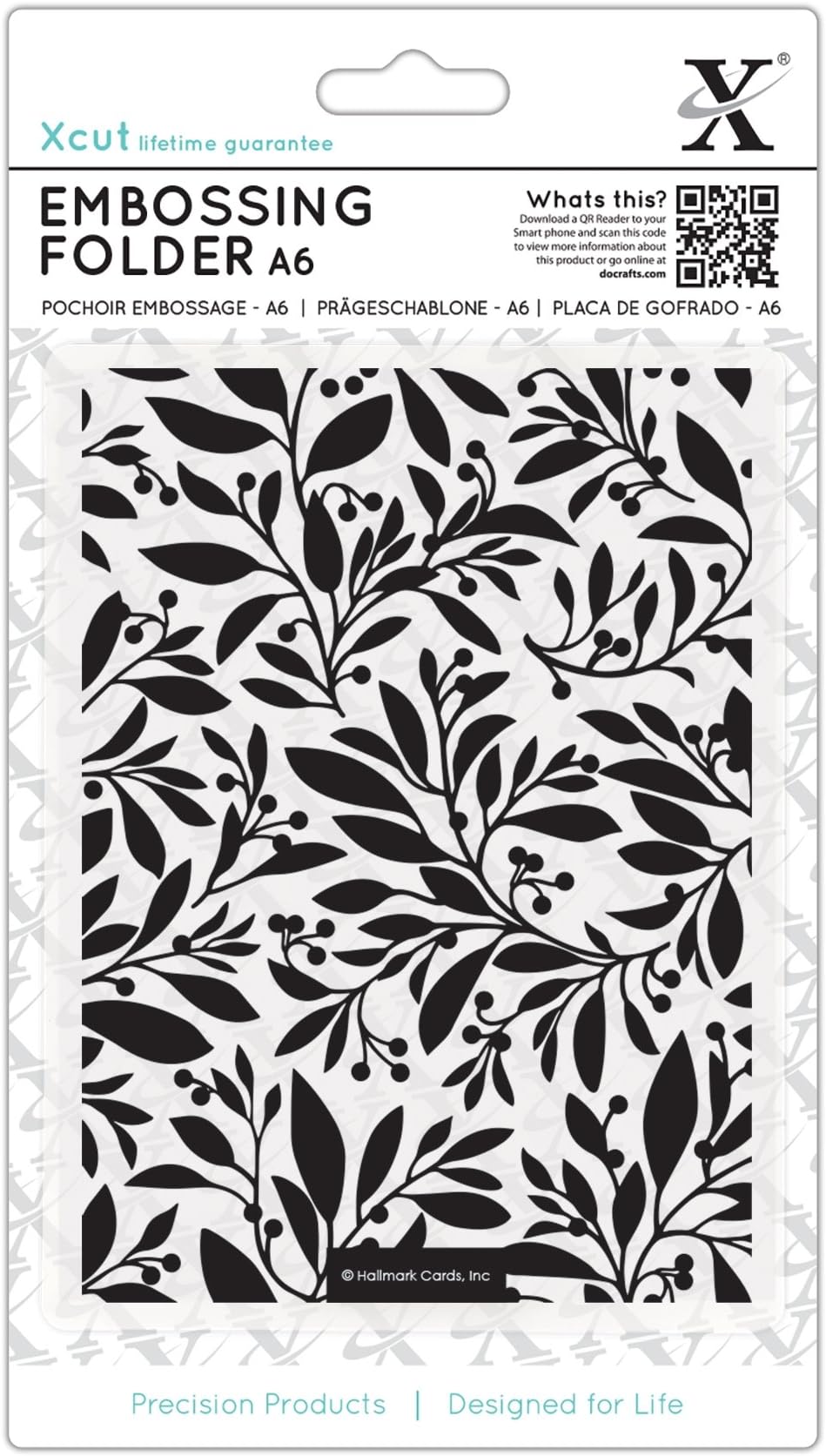 Xcut A6 Festive Florals Embossing Folder for Card Making Scrapbooking