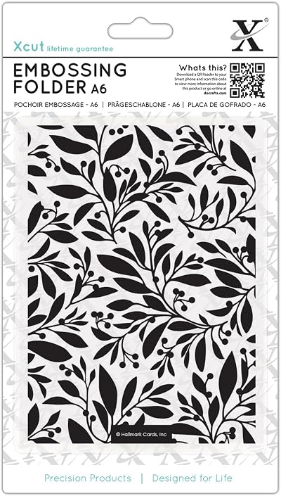 Xcut A6 Festive Florals Embossing Folder for Card Making Scrapbooking