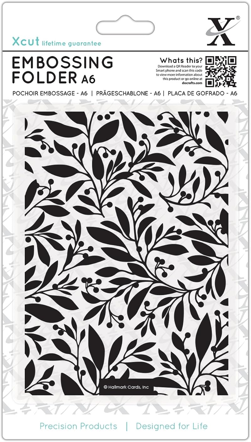Xcut A6 Festive Florals Embossing Folder for Card Making Scrapbooking