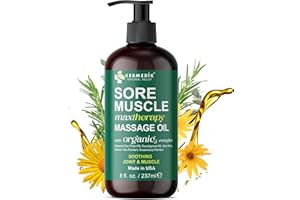 Kesmedik Sore Muscle Massage Oil with Arnica, Tea Tree & Eucalyptus Oils, Massage Oil for Massage Therapy, Muscle Relief, Relaxation, Tension & Skin Softening for Professional & Home Use