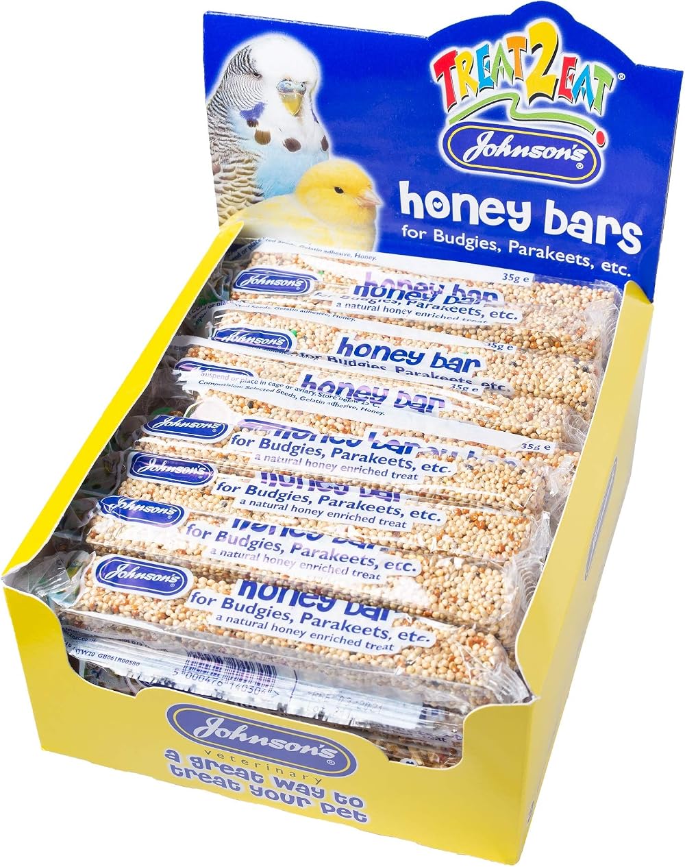 Johnson & Johnson 10 Honey Bars for Budgies Parakeets Poultry Birds