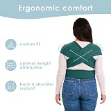 Sleepy Wrap Baby Carrier Dark Green Newborn to Toddler 7-35 lbs Ergonomic view 4