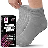 Debra Weitzner Diabetic Ankle Crew Socks Mens Womens Non-binding Socks Loose Fit 12 Pairs