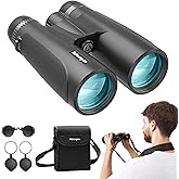 12x54 HD Binoculars for Adults High Powered - Large View BAK4 Prism Binoculars with Clear Low Light Vision - Lightweight Waterproof Binocular for Bird Watching Cruise Travel Hiking Concert Stargazing