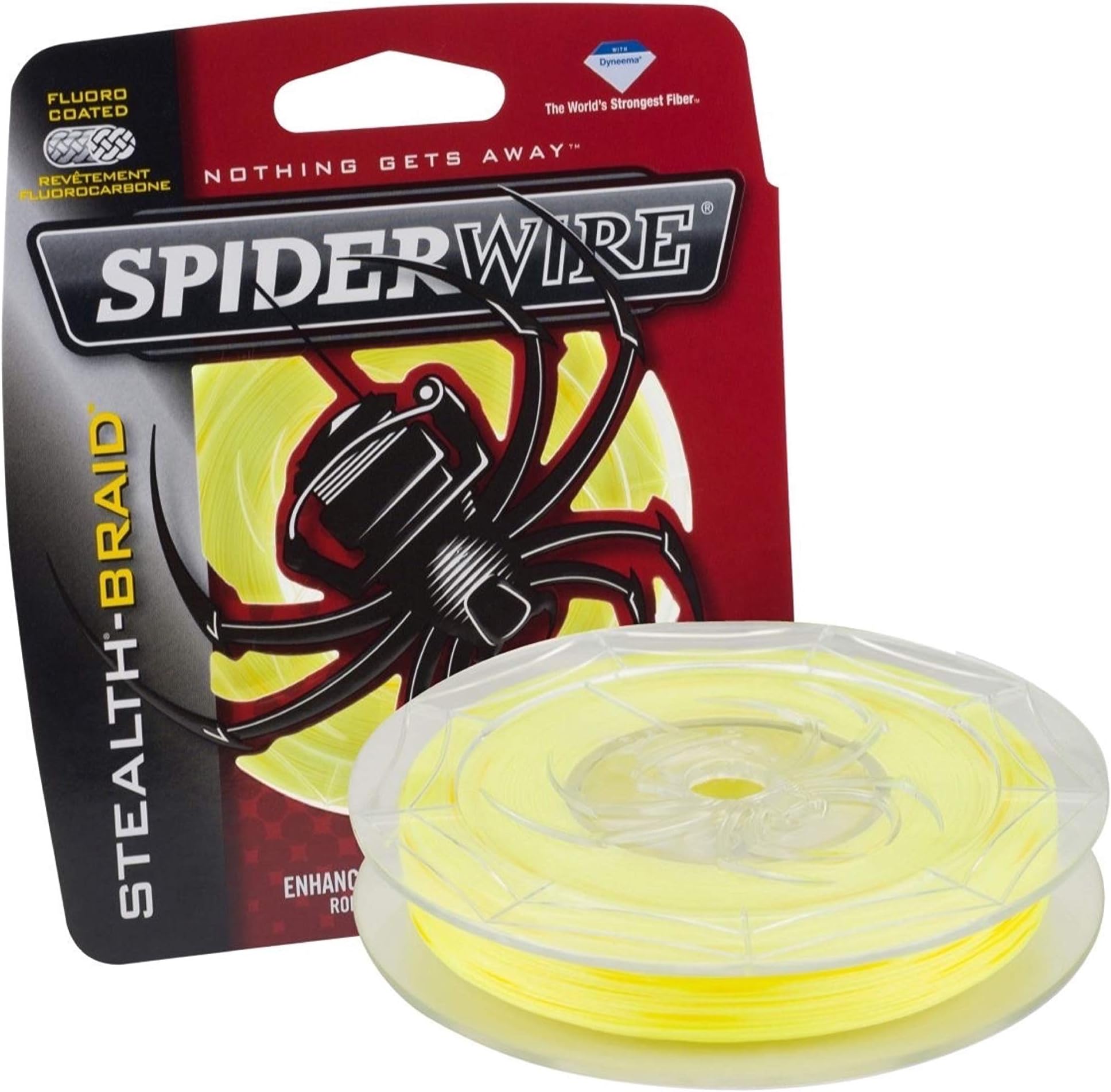 SpiderWire Stealth® Superline, Hi-Vis Yellow, 100lb | 45.3kg, 500yd | 457m Braided Fishing Line, Suitable for Freshwater and Saltwater Environments