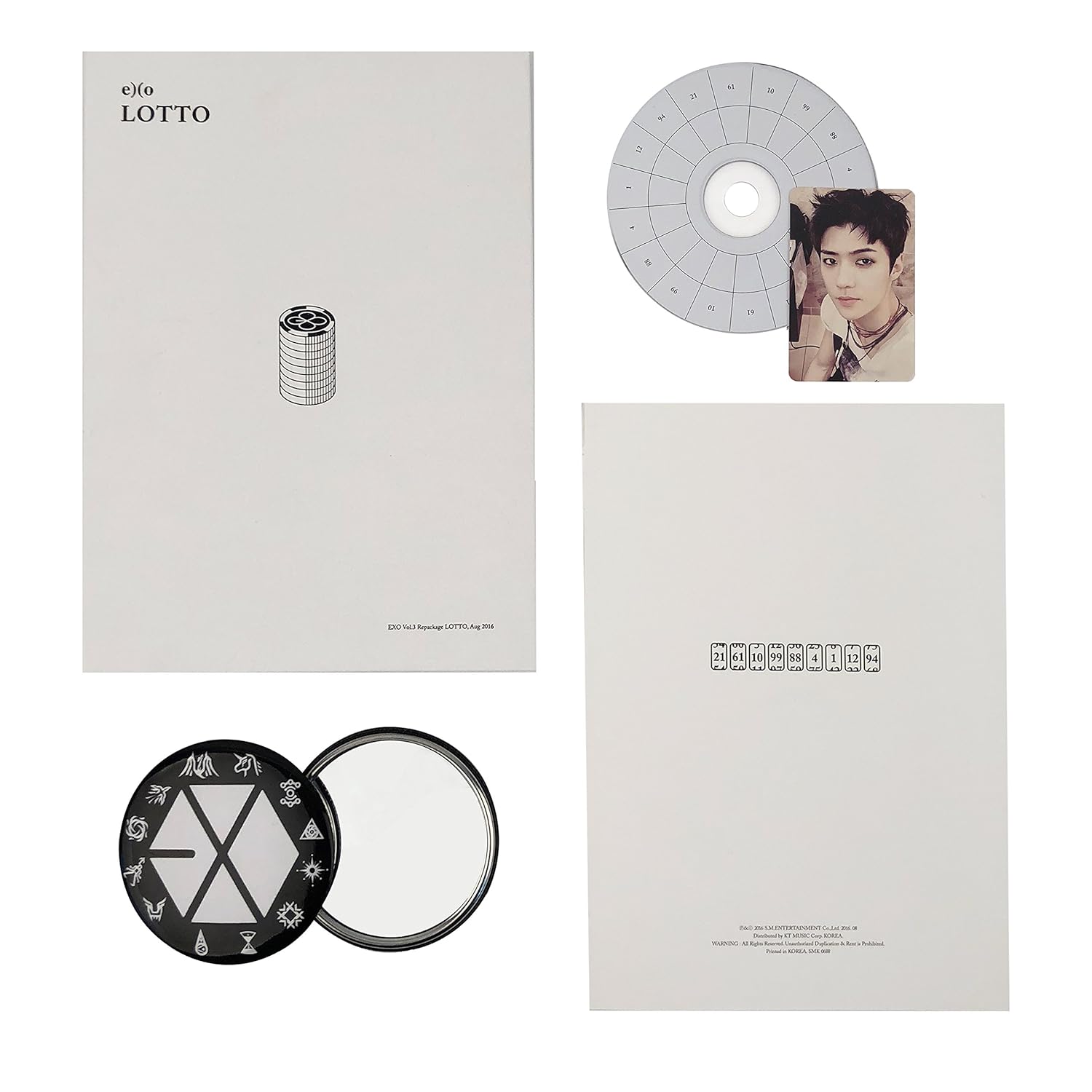 EXO EXO 3rd Repackage Album [ LOTTO ](Korean Ver.) CD + Booklet