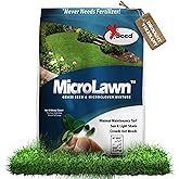 X-Seed Microlawn Grass Seed &amp; Microclover Mix &ndash; Dense Self Feeding Lawn, Sun &amp; Shade, Crowds Out Weeds, High Traffic, Drought-Resistant, 5 lb Bag