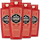 Old Spice Red Collection Captain Scent Body Wash for Men, (Pack of 4), 16 Ounce