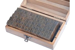 YANSANIDO Pack of 70 Pcs Small Wooden Rubber Stamps 0.24 Inch of Letter, Number and Symbol for DIY Craft Card and Photo Album