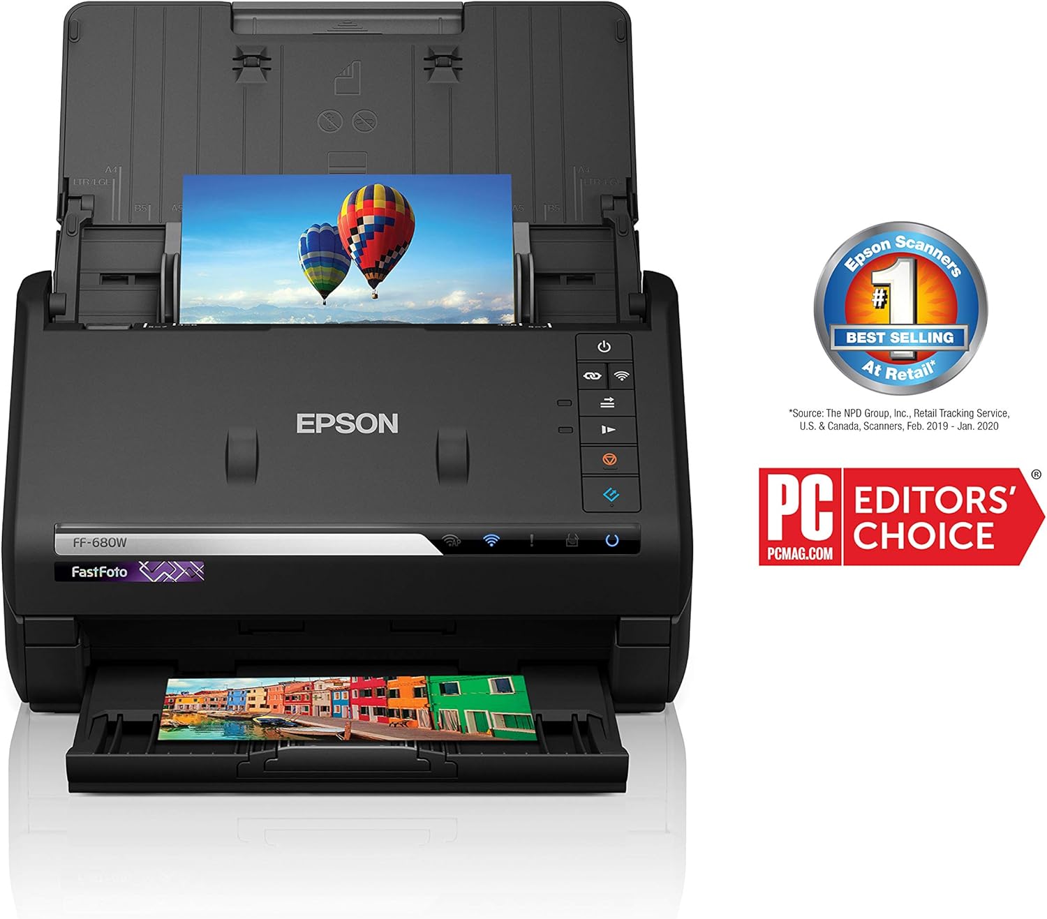 Epson FastFoto FF-680W Wireless High-Speed Photo and Document Scanning System, Black: Electronics