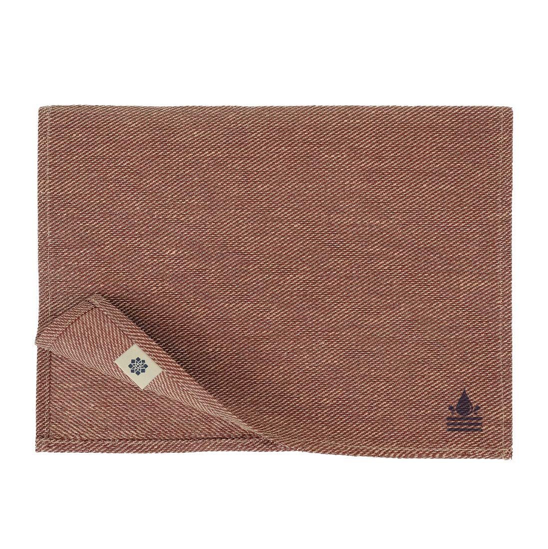 Linen & Cotton Waterproof Table Mats Placemats Pietro Set of 2-100% Linen, Burgundy Red (30 x 45 cm) Easy Care Non Slip Tablemats Place Mats Cloth for Kitchen Dining Restaurant Hotel Garden Outdoor