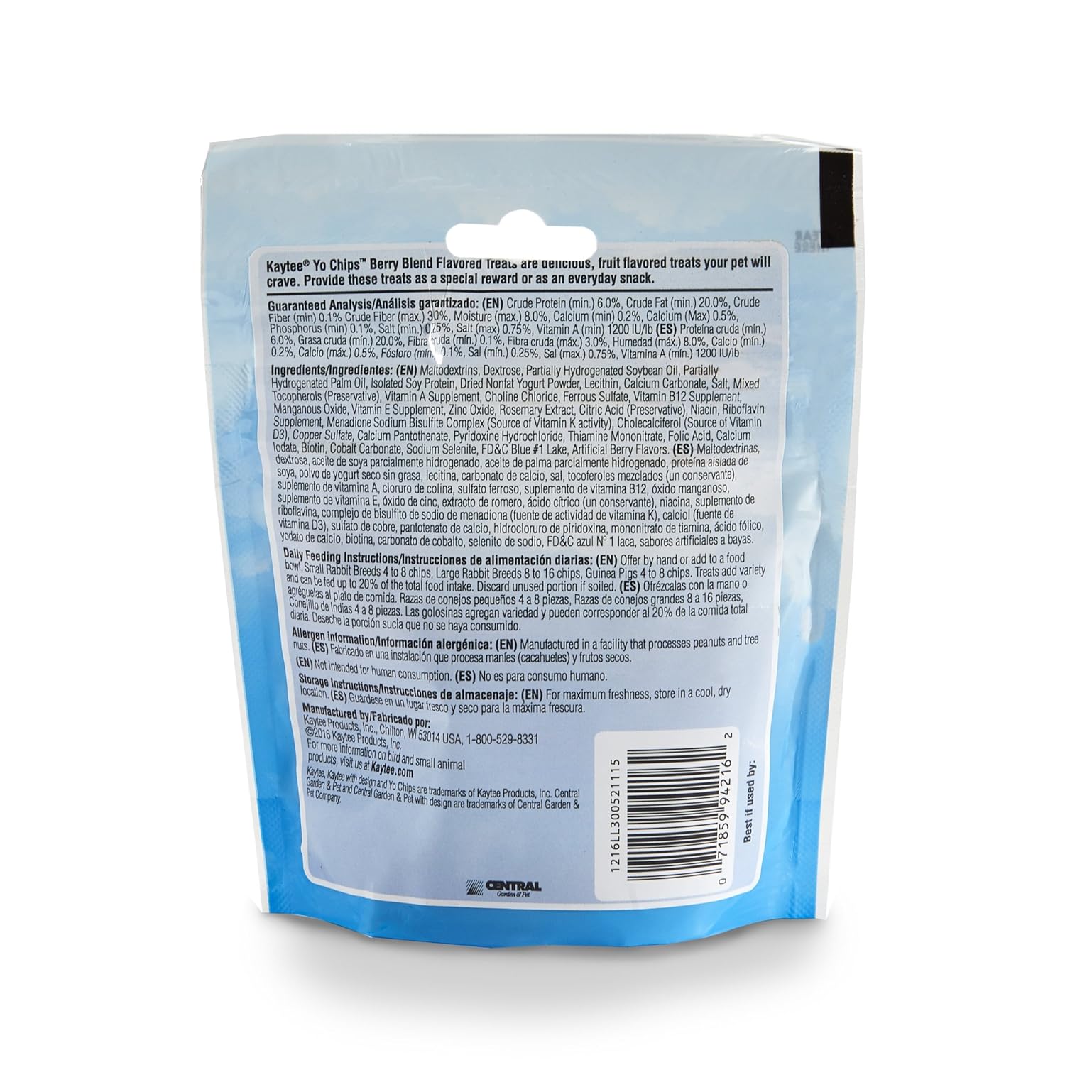 Patio Kaytee Mixed Berry Flavor Yogurt Chips for Rabbit and Guinea Pig