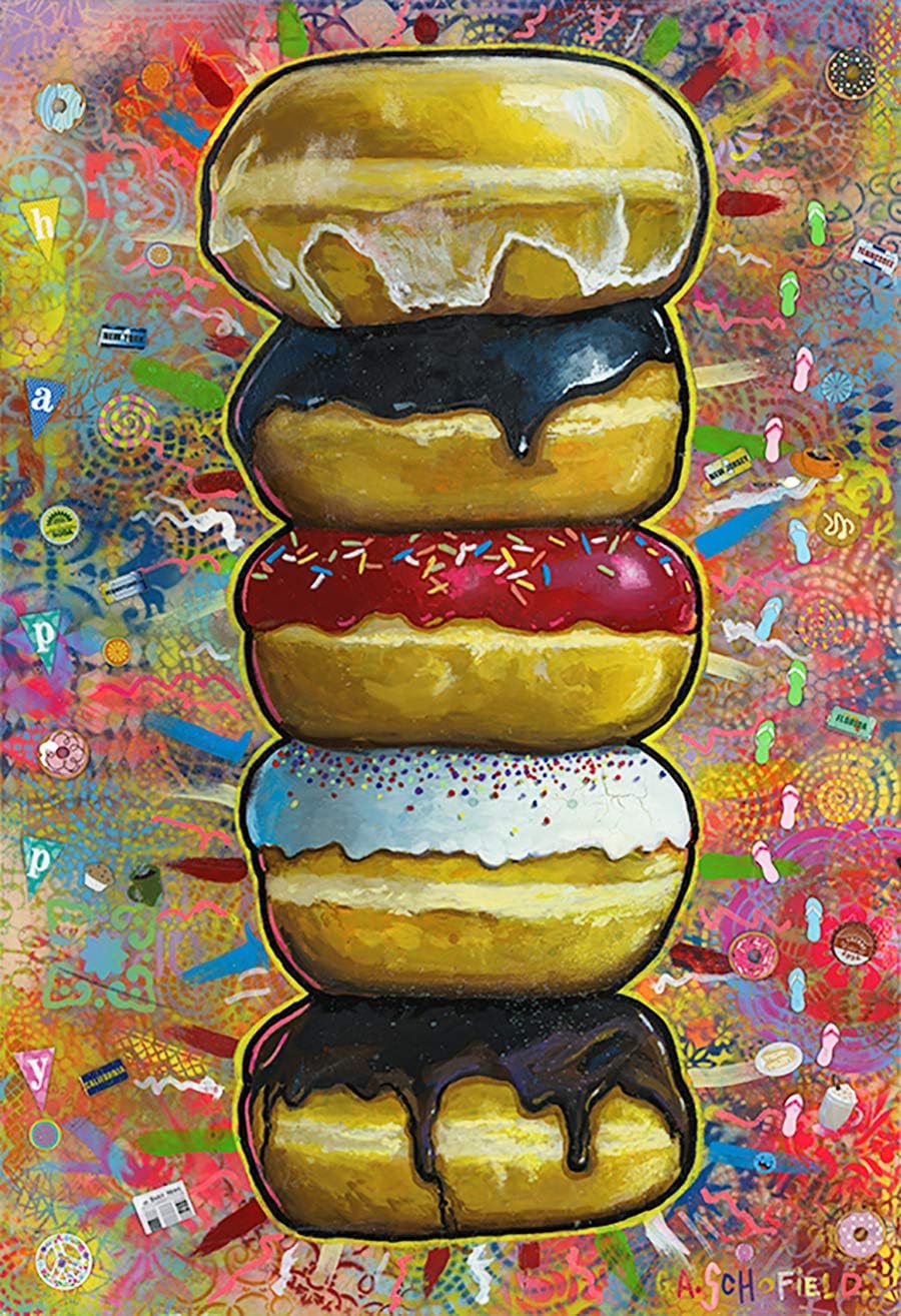 We Love Donuts 500 Piece Jigsaw Puzzle 17" x 22" Finished Size – Donuts Theme Jigsaw Puzzles for Adults and Kids