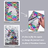 GINMLYDA Reversible Sequin Secret Diary Unicorn Kids Notebook 8.5x5.5 160 Pages view 3