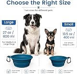 OHMO Collapsible Dog Bowl 2 Pack 400ml Foldable Silicone Pet Water Bowls view 2
