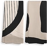 NOQL Beige Black Abstract Art Kitchen Towels and Dishcloths Set of 2, Bohemian Bathroom Kitchen Decor, Bohemian Art Drying Cloth Hand Tea Towels for Modern Bathroom Kitchen Decor, 16×24 Inches