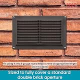 Map Plastic Louvre Air Vent with Flyscreen 9 x 6 Brown view 4