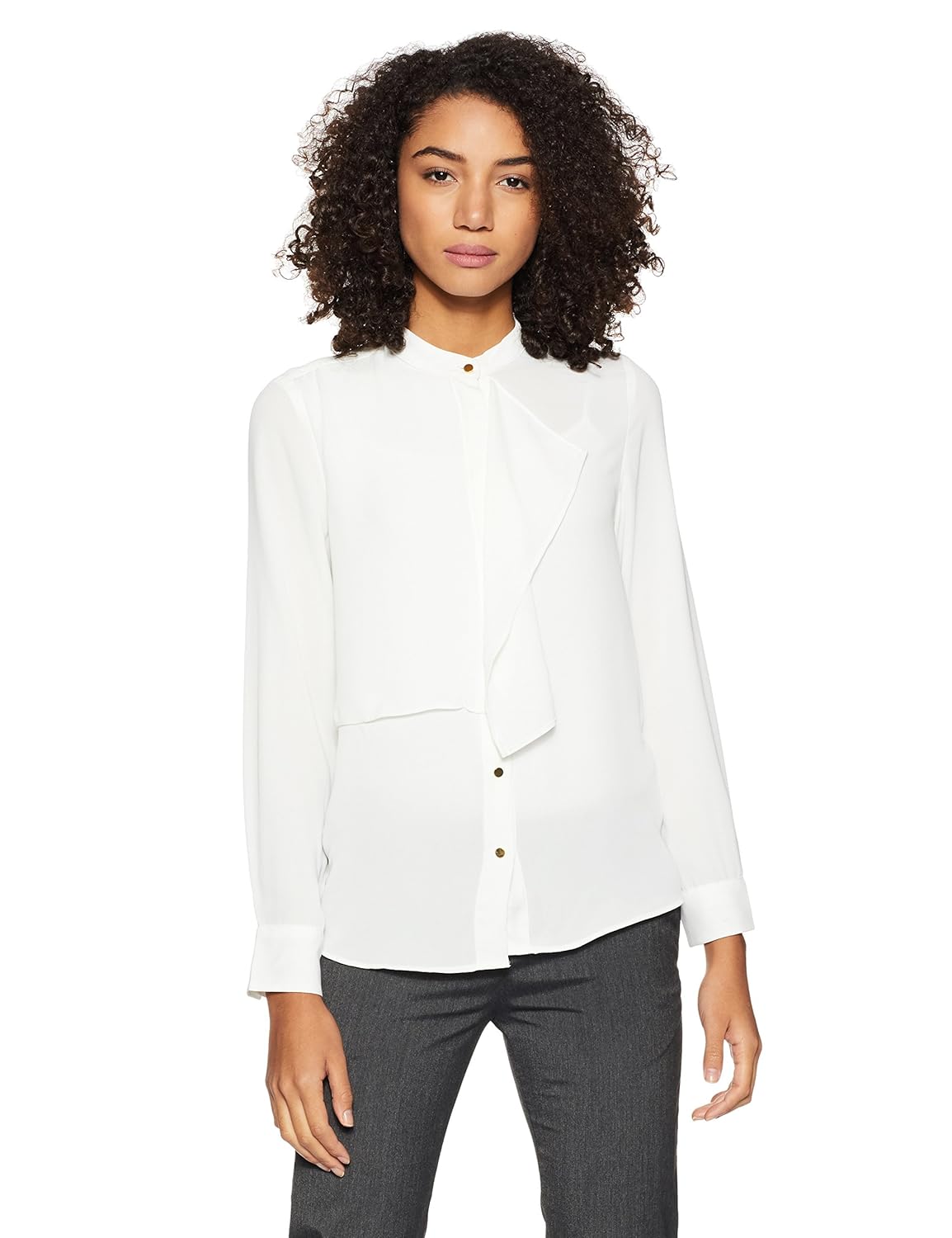 van heusen women's plain regular fit synthetic shirt